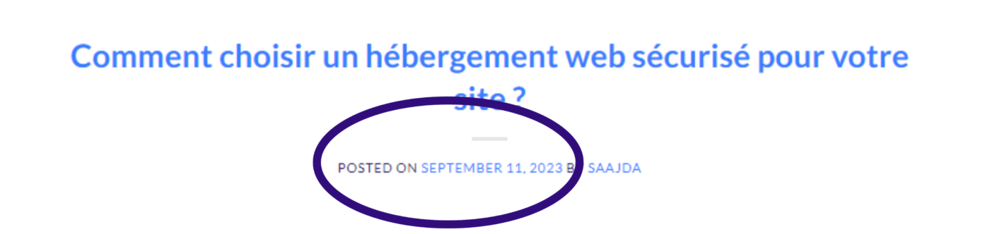 Supprimer date d'un article