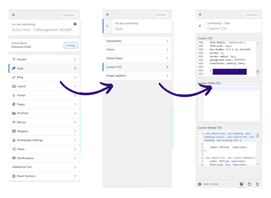 modifier date wordpress CSS